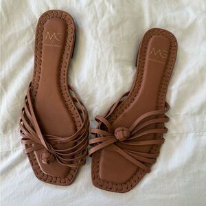 Antonio Melani Tan Strappy Sandals